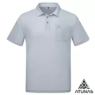 【ATUNAS 歐都納】男款循環ATUNAS-TEX短袖POLO衫/防曬透氣/吸濕排汗/大尺碼A2PS2611MC- M 石灰