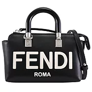 FENDI 8BS067 BY THE WAY MINI 硬質造型提把迷你兩用包.黑