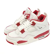 Nike 休閒鞋 W Air Jordan 4 Retro 女鞋 男鞋 米白 紅 情人節 HV0823-108 27.5cm IVORY/RED