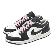 Nike 休閒鞋 W Air Jordan 1 Low SE 女鞋 男鞋 黑白粉 AJ1 II0595-001 25.5cm BLACK/PINK