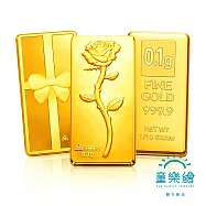 【童樂繪金飾】黃金9999純金 多選 0.1g金磚/金條 幸運星LuckyStar 0.1g幸運星