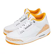 Nike 休閒鞋 Wmns Air Jordan 3 Retro 女鞋 白 橘 AJ3 CK9246-101 25.5cm WHITE/PIMENTO-ORANGE