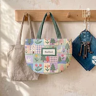 手作森林【DIY材料包】午餐包 影音教學 原創印花 拼布森林 小餐袋 外出小包 -微風森林