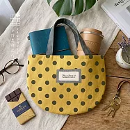 手作森林【DIY材料包】午餐包 影音教學 原創印花 小確幸 點點 小餐袋 外出小包 -檸檬磅蛋糕