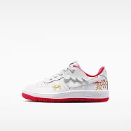 Nike 耐吉 Force 1 Low Easyon PS [IQ1136-111] 中童 運動休閒鞋 魔鬼氈 白紅 20 白/紅