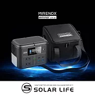 日本emirai MIRENEX 儲能小瓦力PRO 200W/192Wh/60000mAh NEX430+收納袋.行動電源 車宿露營電源 磷酸鐵鋰 防災移動備電 大容量 黑+收納袋