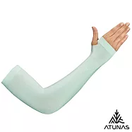 【ATUNAS 歐都納】瞬透冰紗無縫袖套/拇指款/A1ACGZ02N- M 粉綠