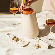 《Vacu Vin》荷蘭 Host保冷冰桶+開酒抽真空組 象牙白