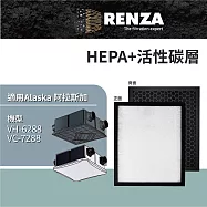 適用 Alaska 阿拉斯加 VH-6288 VC-7288 全熱交換器 HEPA+活性碳 濾網 濾芯 濾心