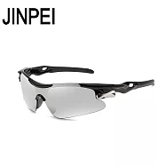 【JINPEI 錦沛】 水銀白 運動太陽眼鏡 (抗UV400 PC防撞 防眩光) 水銀白