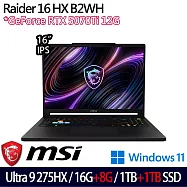 ★全面升級★MSI 微星 Raider 16 HX B2WH-026TW 16吋 AI電競筆電 (U9-275HX/16G+8G/1TB+1TB/RTX5070Ti)