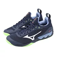 Mizuno 美津濃 排球鞋 Wave Luminous 2 男鞋 藍 白 緩衝 室內運動 V1GA2120-11 26cm NAVY/WHITE