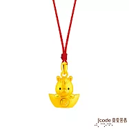 J&rsquo;code真愛密碼金飾 旺財馬硬金墜子 送紅繩項鍊