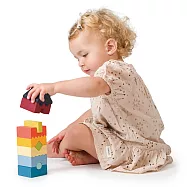 【美國 Mentari】繽紛配對疊疊樂(木製玩具/教育益智/積木)