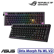 【送原廠熱昇華鍵帽+電競滑鼠墊】ASUS 華碩 ROG Strix Morph 96 Wireless V2機械軸 無線電競鍵盤 雪軸