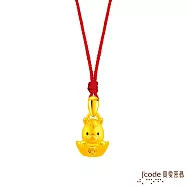 J&rsquo;code真愛密碼金飾 旺財馬硬金墜子-迷你款 送紅繩項鍊