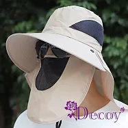 【Decoy】全面遮陽 登山釣魚護脖披肩漁夫帽/顏色可選 米色