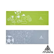 【ATUNAS 歐都納】足球賽_好GOAL力吸水巾(2入)/涼感巾A6AC2602N- 綠/灰