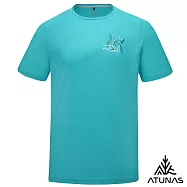 【ATUNAS 歐都納】男款POLARTEC POWER DRY吸濕排汗透氣快乾短袖T恤/銀離子抑菌除臭短T/大尺碼A1TS2501M- M 青石綠