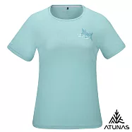 【ATUNAS 歐都納】女款POLARTEC POWER DRY吸濕排汗透氣快乾短袖T恤/銀離子抑菌除臭短T/大尺碼A1TS2504W- S 霧綠