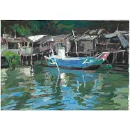 【玲廊滿藝】胡令豪-《淡水風情》42x29.7cm