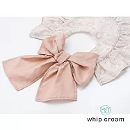 【日本 whip cream】典雅蝴蝶結圍兜 粉色