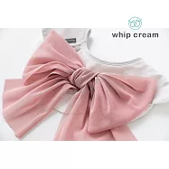 【日本 whip cream】花朵蝴蝶結圍兜 粉色