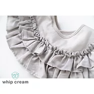 【日本 whip cream】蓬鬆荷葉邊圍兜 灰色