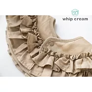 【日本 whip cream】蓬鬆荷葉邊圍兜 米色