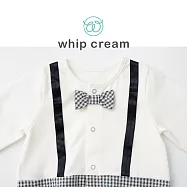 【日本 whip cream】有機棉2-way格紋連身包屁衣(50-70) 50 綠色