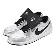 Nike 休閒鞋 Air Jordan 1 Low SE 男鞋 金屬銀 喬丹 翻蓋鞋舌 IR2278-100 30.5cm WHITE/BLACK-WHITE