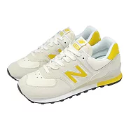 New Balance NB 休閒鞋 574 男鞋 女鞋 米白 黃 復古 紐巴倫 U5743LC-D 25.5cm IVORY/YELLOW