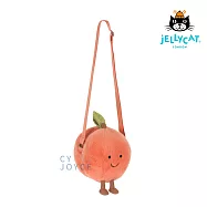 英國 JELLYCAT 斜背包 趣味水蜜桃 Amuseables Peach Shoulder Bag