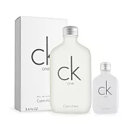 Calvin Klein CK ONE中性淡香水經典限定雙享組(100ml+15ml隨行瓶)-國際航空版