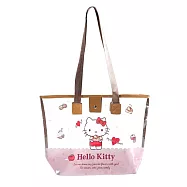 【SANRIO 三麗鷗】正版授權防水游泳包防水透明包瑜伽包補習袋才藝袋酷洛米美樂蒂大耳狗凱蒂貓HELLO KITTY聖誕禮物生日禮物 HELLO KITTY凱蒂貓-防水透明包
