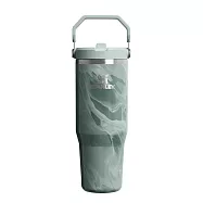 STANLEY 經典系列 IceFlow 手提吸管杯2.0 0.88L / 雲石綠