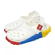 Crocs 洞洞鞋 4LW System Clog 男女鞋 經典樂高聯名 克駱格 涼鞋 211873100 28cm WHITE