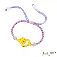 J’code真愛密碼金飾 愛馬飾硬金編織手鍊