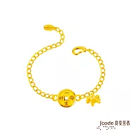 J’code真愛密碼金飾 馬上一生好命硬金手鍊-古錢版