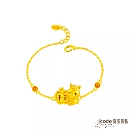 J&rsquo;code真愛密碼金飾 平安馬硬金手鍊