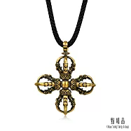【點睛品】十字金剛杵 黃金項鍊_計價黃金(小)