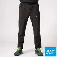 【MAC IN A SAC】男款VENTURE袋著走防水防風透氣長褲/輕量登山雨褲MNS143- M 黑