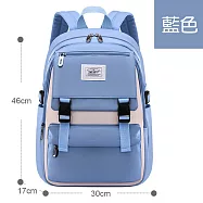 [台灣現貨]【輕便休閒 多格層 後背包】� 小學生 國小 護脊 書包 後背包 多功能包 休閒包 兒童 學生 防水 大容量 藍色