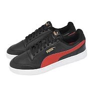 Puma 休閒鞋 Shuffle 男鞋 黑 紅 皮革 復古 運動鞋 309668-39 28cm BLACK/RED