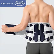 【ZEAMO】日本冰感透氣 環抱支撐護腰帶 腰椎支撐 腰部固定帶 久坐護腰 透氣護腰 男女通用 M