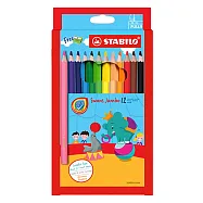 STABILO 德國 思筆樂 Swans Jumbo 特大油性色鉛筆 紙盒 12色組 / 盒 ST1877J