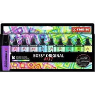 STABILO 德國 思筆樂 BOSS ORIGINAL ARTY 波士經典螢光筆 10色冷色系組/盒 ST70/10-2-20