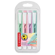 STABILO 德國 思筆樂 swing cool Pastel 樂酷馬卡龍色螢光筆 4色組/盒 ST275/4-08