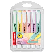 STABILO 德國 思筆樂 swing cool Pastel 樂酷馬卡龍色螢光筆 6色組/盒 ST275/6-08