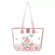 【SANRIO 三麗鷗】正版授權防水游泳包防水透明包瑜伽包補習袋才藝袋酷洛米美樂蒂大耳狗凱蒂貓HELLO KITTY聖誕禮物生日禮物 美樂蒂防水透明包